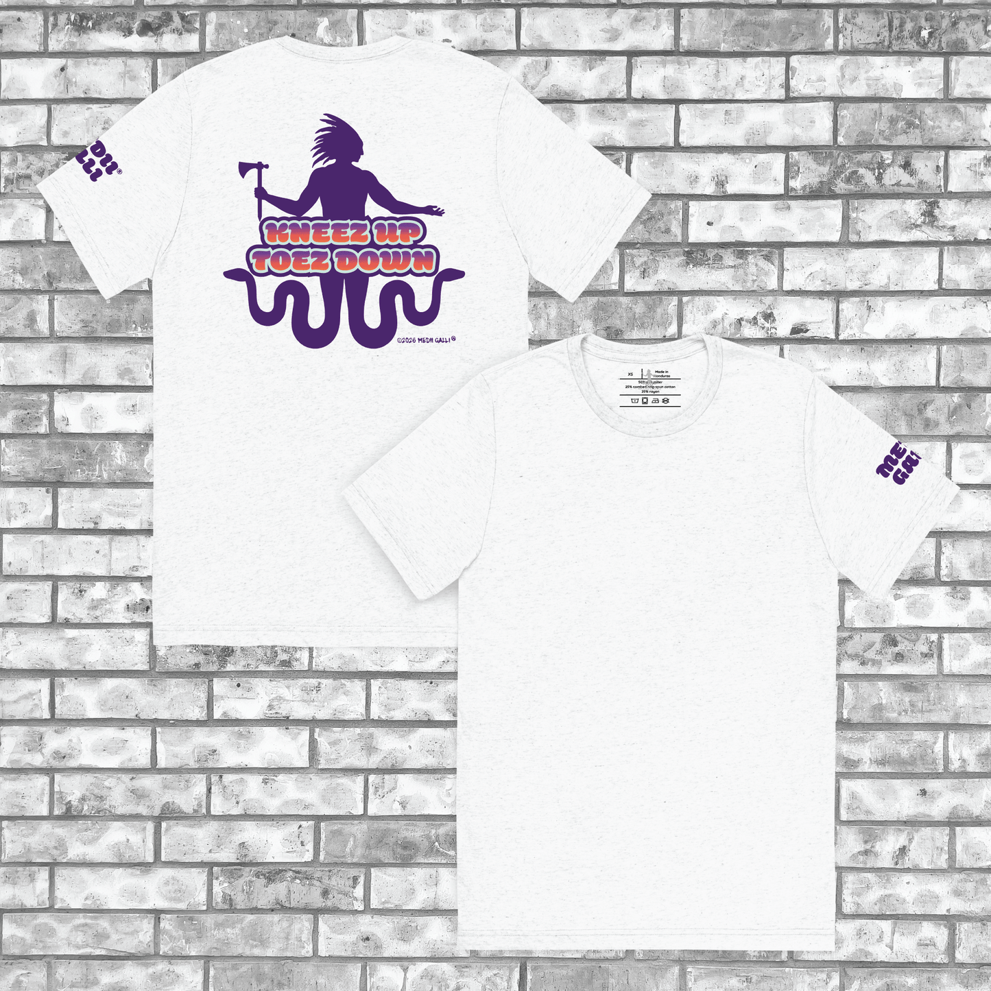 Kneez Up Toez Down - Unisex - White