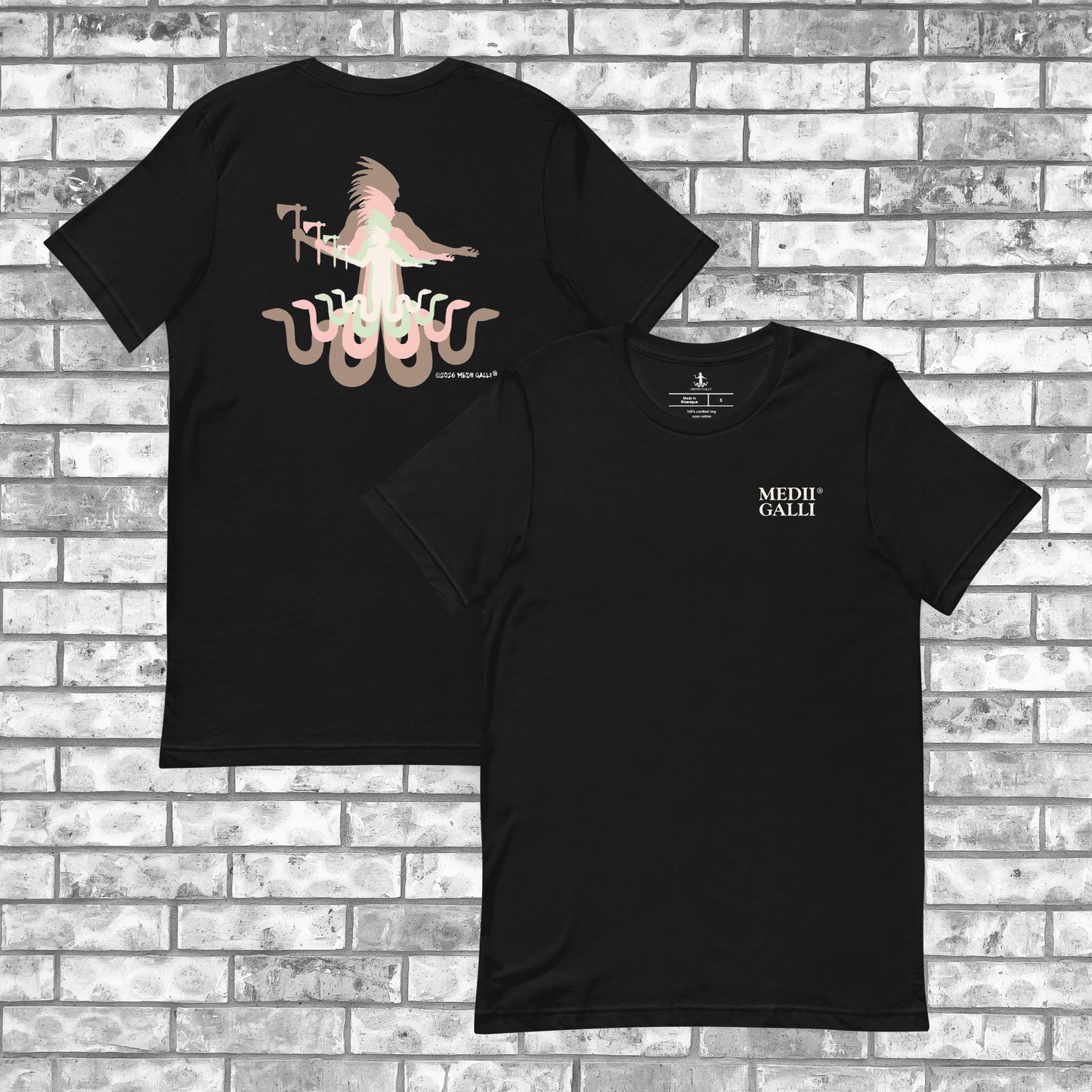 Medii Galli Neopolitan Logo - Unisex - Black