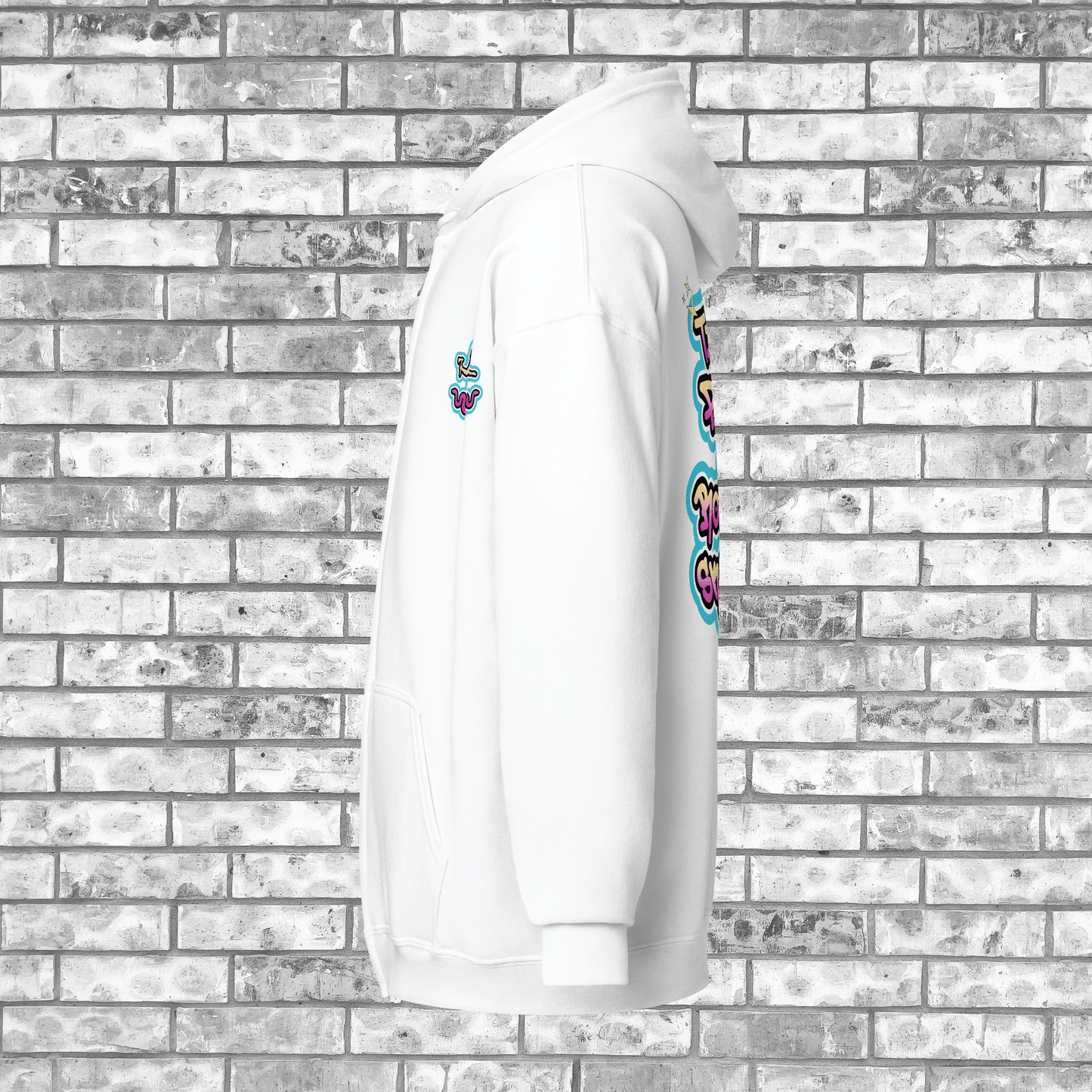 Tight Pantz + Roller Skatez Zip Hoodie - Unisex - White
