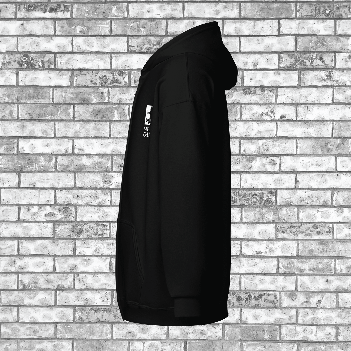 Logo Zip Hoodie - Unisex - Black