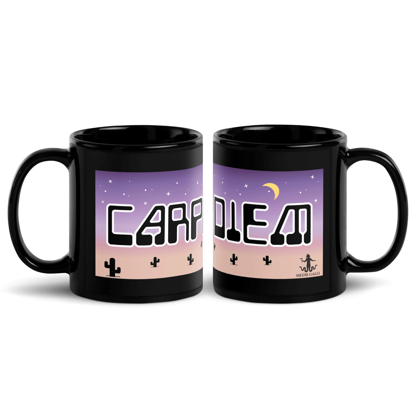 Carpe Diem Space Desert Mug - Black