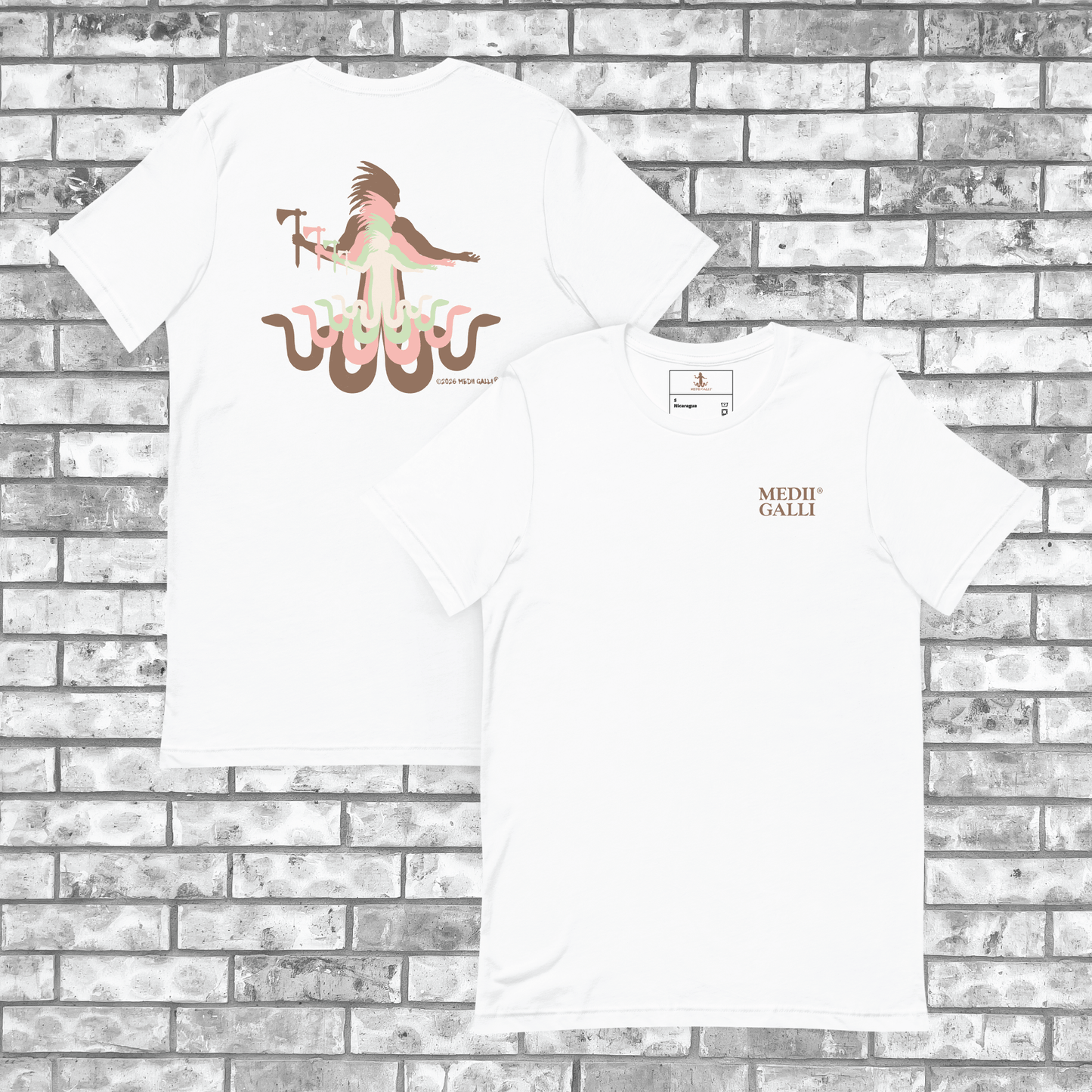 Medii Galli Neopolitan Logo - Unisex - White