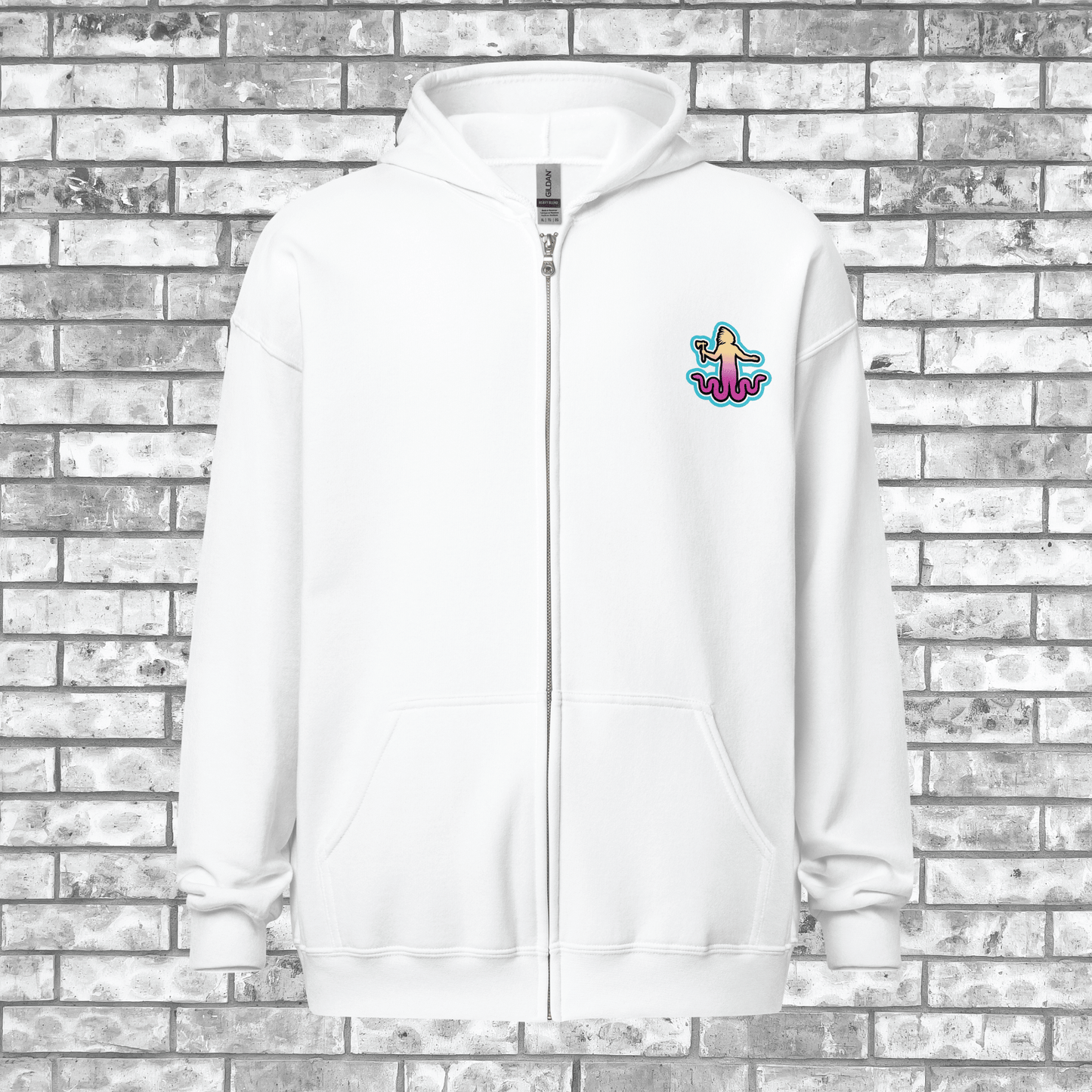 Tight Pantz + Roller Skatez Zip Hoodie - Unisex - White