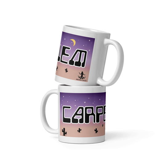 Carpe Diem Space Desert Mug - White